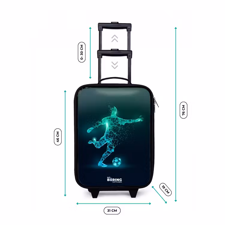 Children's suitcase - Soccer player forcefully kicks in digital form — 3