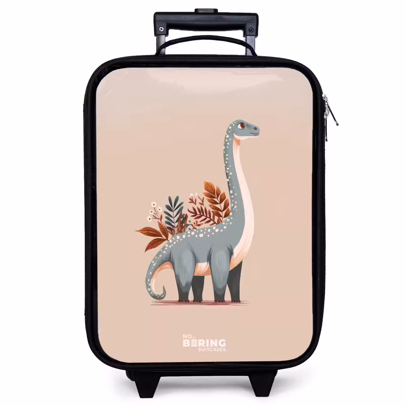 Children's suitcase - Blue dinosaur on a beige background — 1