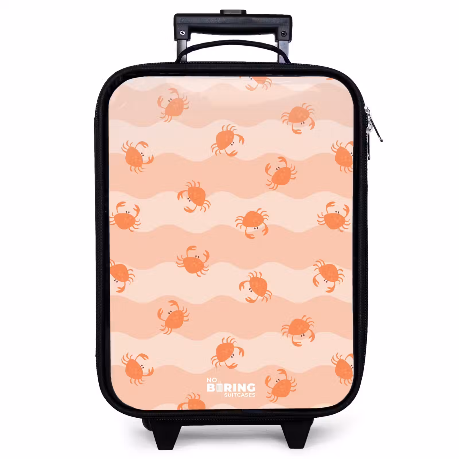 Children's suitcase - Orange crabs on wavy background — 1