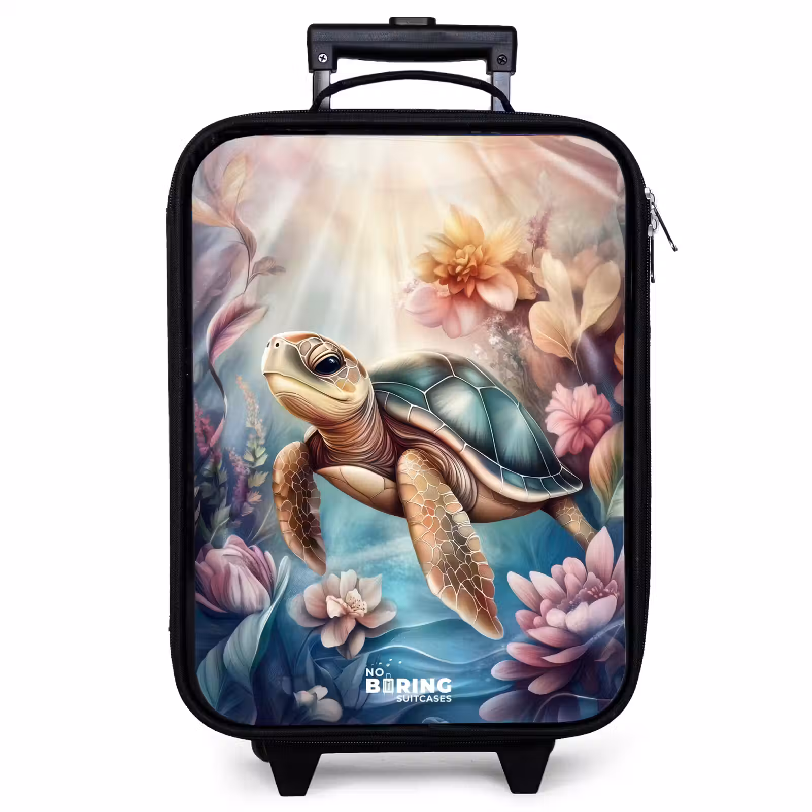 Children's suitcase - Sea turtle among flowers underwater — 1
