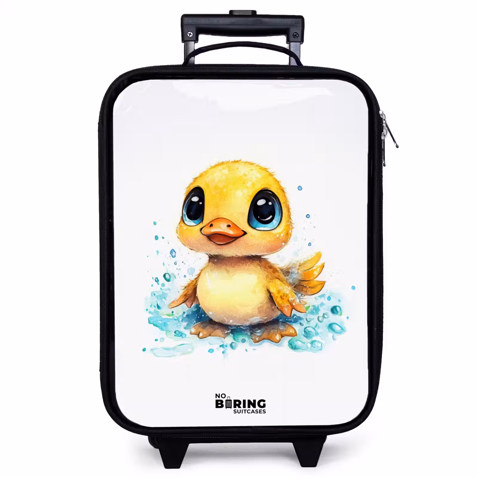 Children's suitcase - Sweet duckling with blue eyes and water splashes — 1