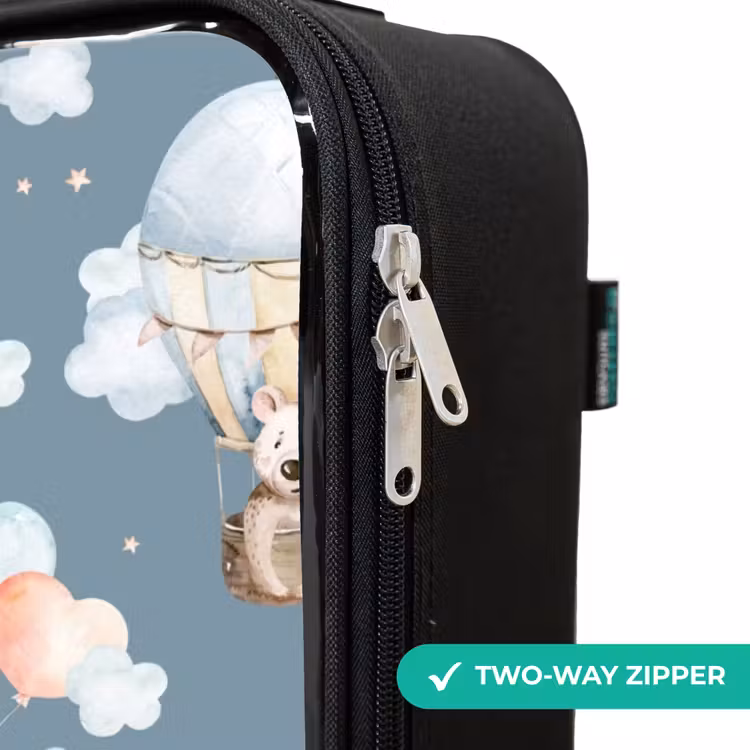 Children's suitcase - Bears in hot air balloons among clouds and balloons — 6