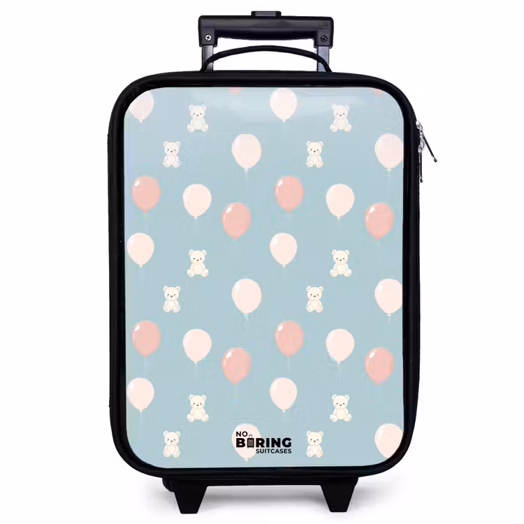 Children's suitcase - Bears in hot air balloons among clouds and balloons — 1