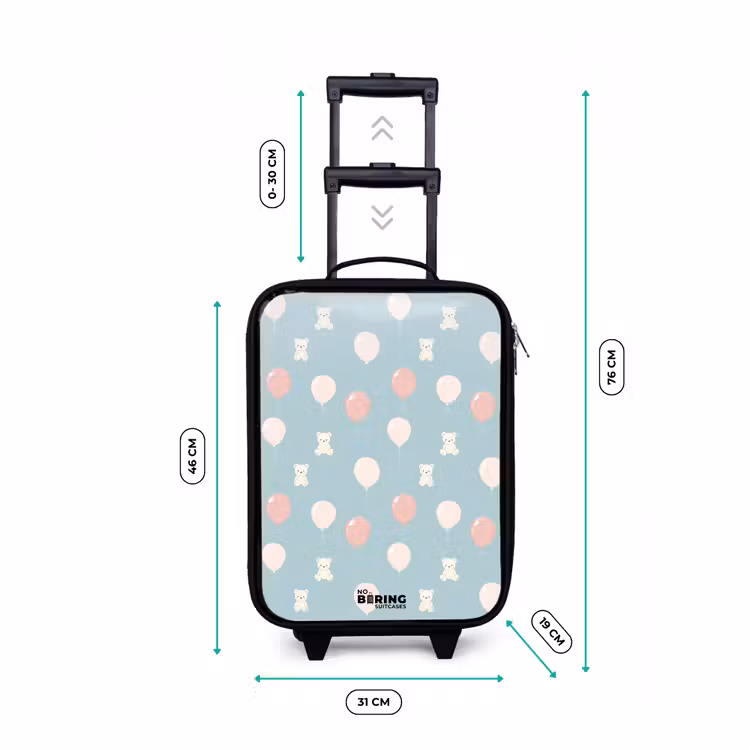 Children's suitcase - Bears in hot air balloons among clouds and balloons — 3