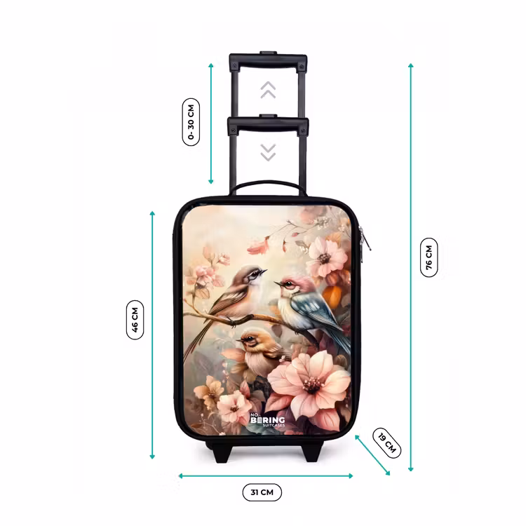 Children's suitcase - Birds with pink flowers — 3