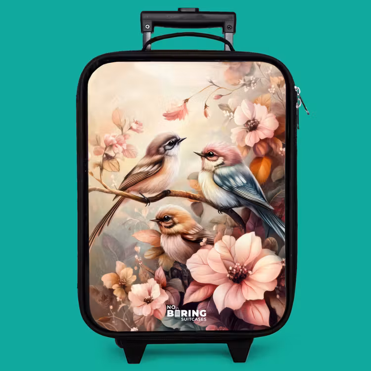 Children's suitcase - Birds with pink flowers — 4