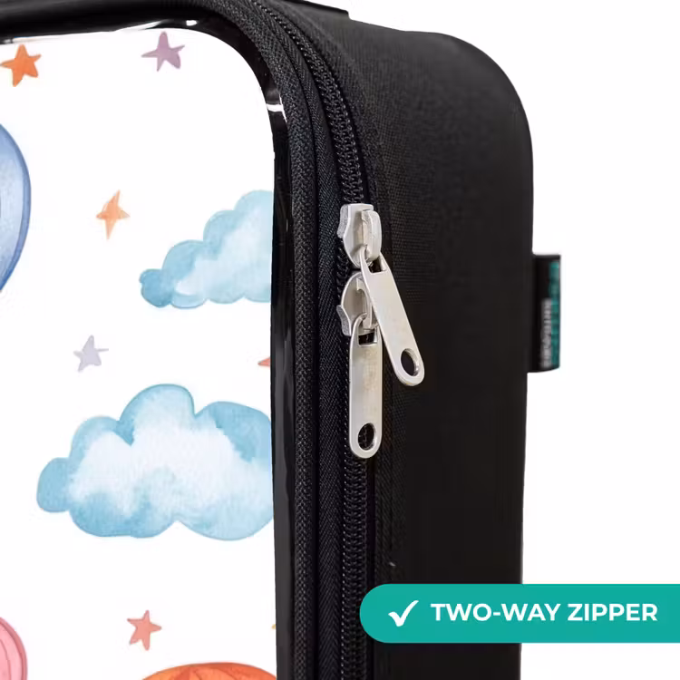 Children's suitcase - Colored hot air balloons with stars and clouds — 6
