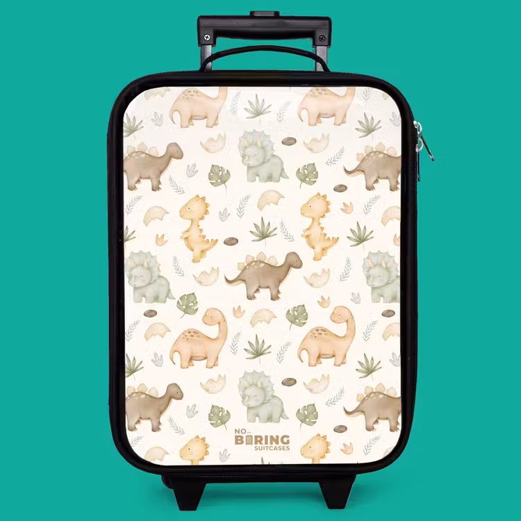 Children's suitcase - Dino pattern in pastel colors — 4