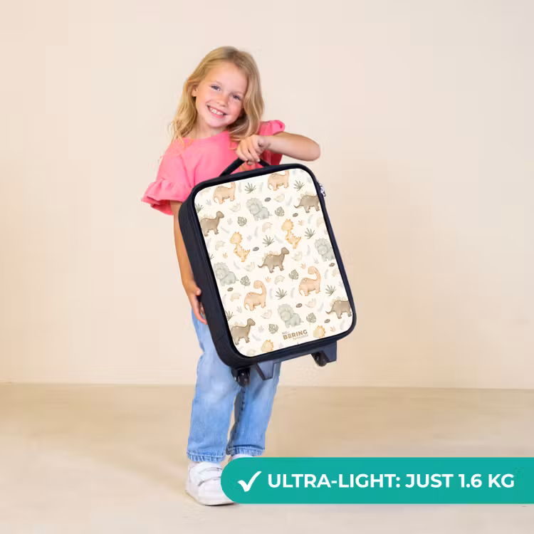 Children's suitcase - Dino pattern in pastel colors — 5