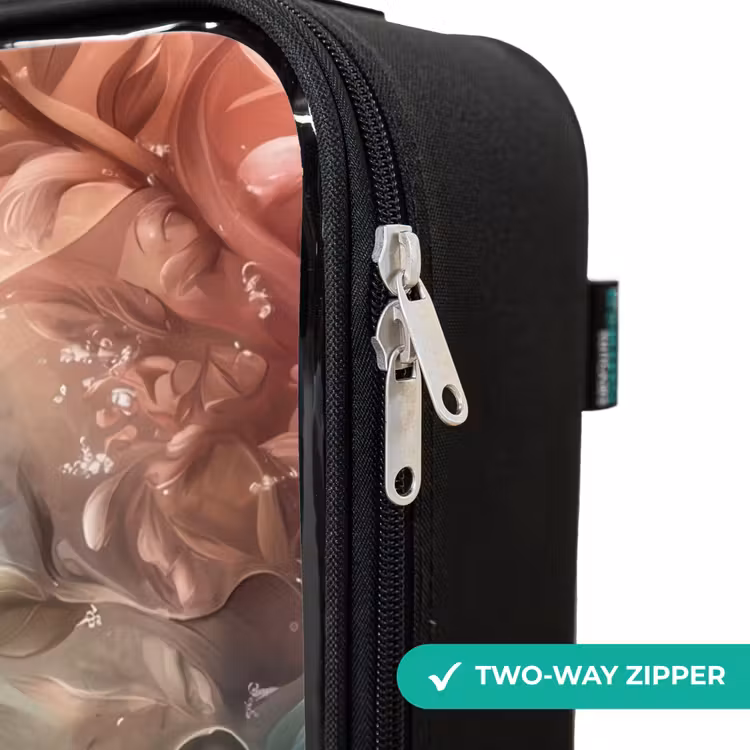 Children's suitcase - Dolphin and fish in underwater flower world — 6