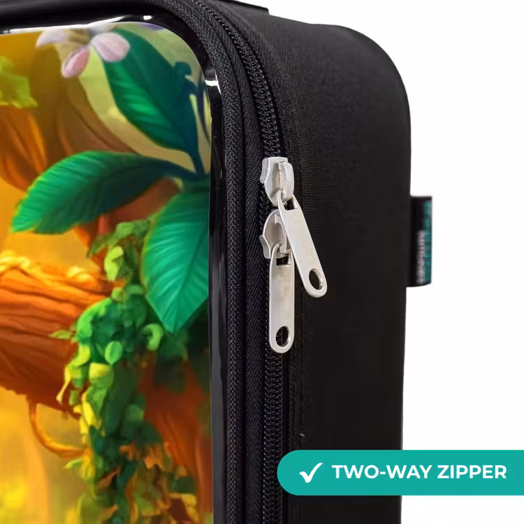 Children's suitcase - Elephant and monkey in colorful jungle — 6