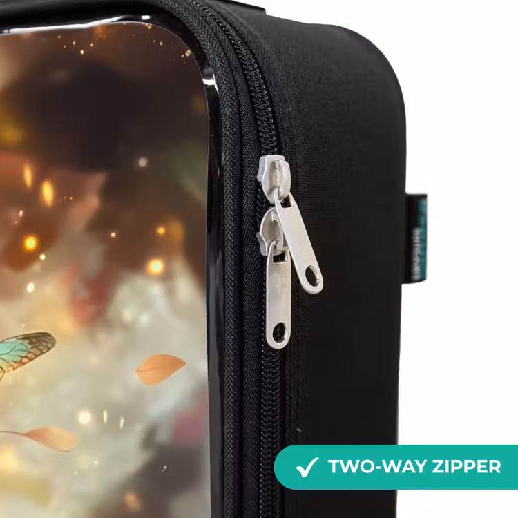 Children's suitcase - Lion with butterflies in flowery jungle — 6