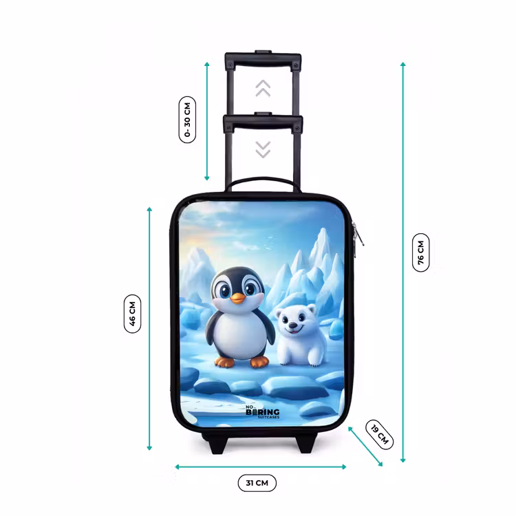 Children's suitcase - Penguin and polar bear on ice floes — 3