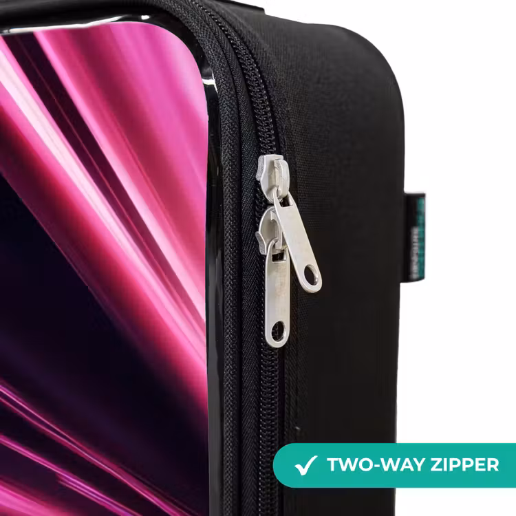 Children's suitcase - Pink race car flashes through neon light — 6