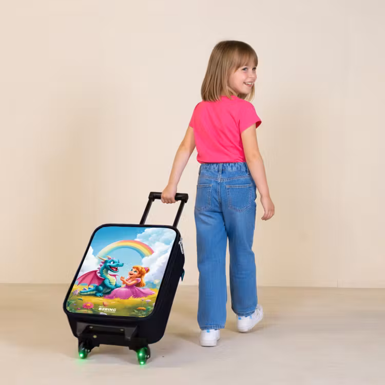 Children's suitcase - Princess and dino in a colorful world — 2