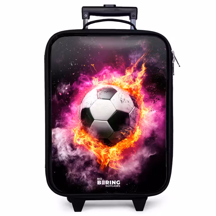 Children's suitcase - Soccer in pink fire explosion — 1