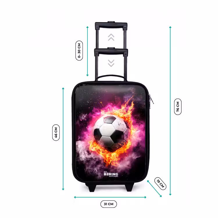 Children's suitcase - Soccer in pink fire explosion — 3