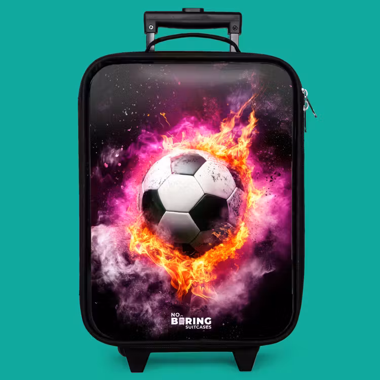 Children's suitcase - Soccer in pink fire explosion — 4