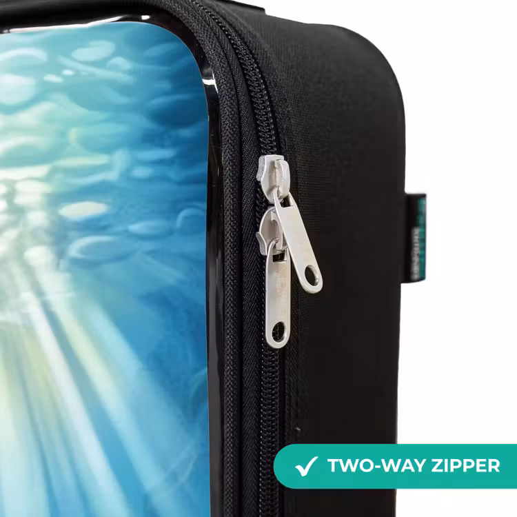Children's suitcase - Turtle and dolphin in blue ocean — 6