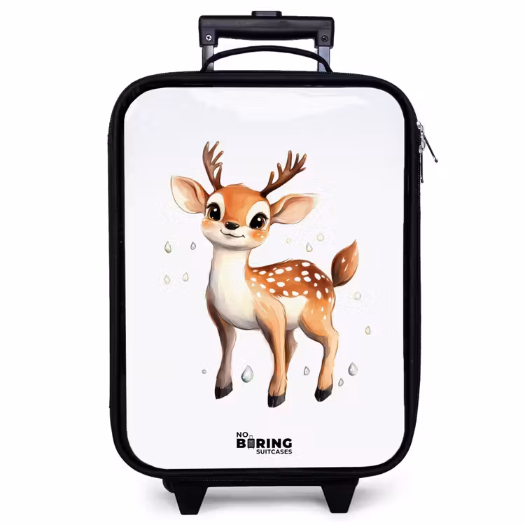 Children's suitcase - Young deer with antlers and white dots — 1