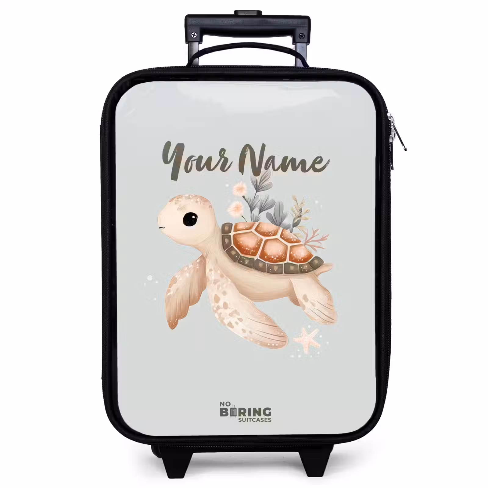 Children's suitcase - Brown sea turtle in pastel underwater world — 1