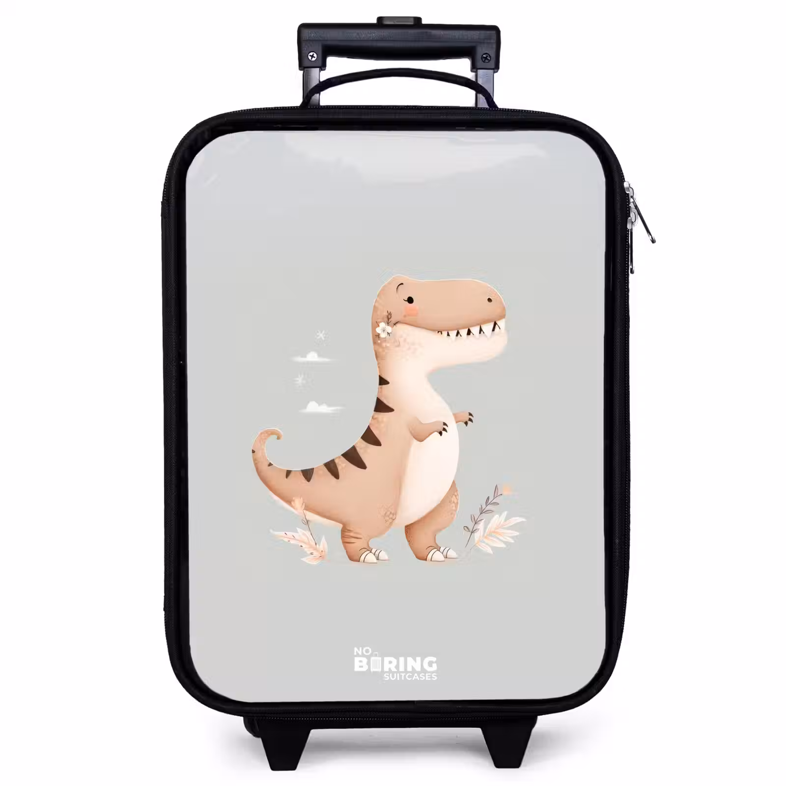 Children's suitcase - Dino in beige and gray colors — 1