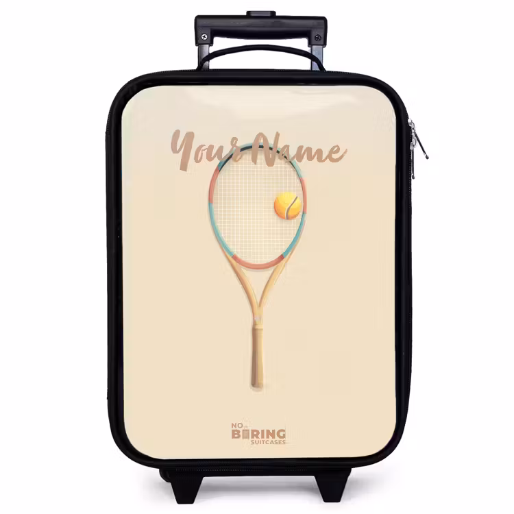 Children's suitcase - A tennis racket in beige shades — 1