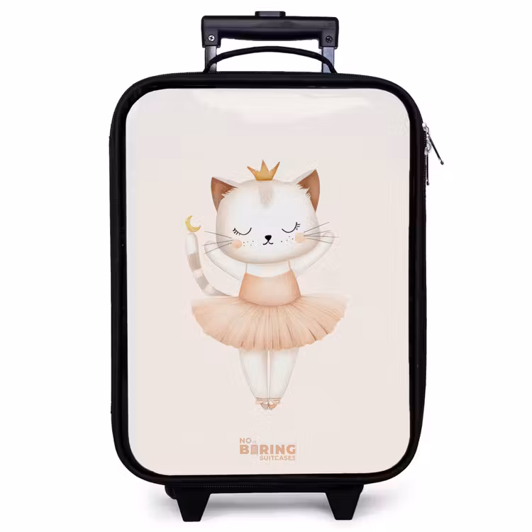 Children's suitcase - Ballerina kitten in beige colors — 1