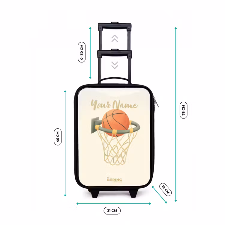 Children's suitcase - Basketball in neutral colors — 3