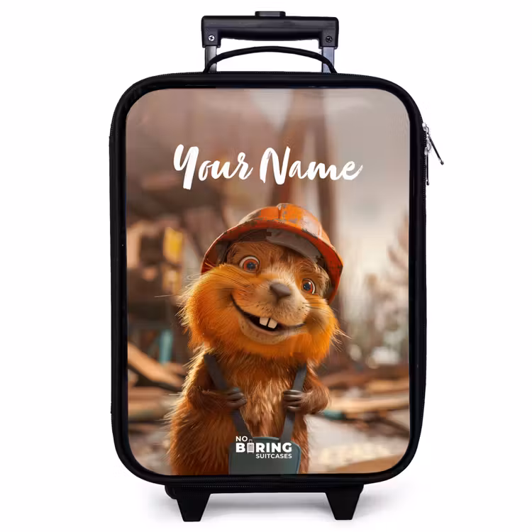 Children's suitcase - Black - Bertus Construction Beaver — 1
