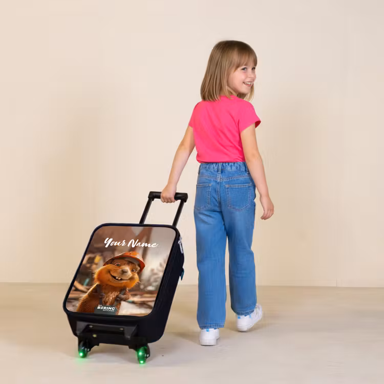 Children's suitcase - Black - Bertus Construction Beaver — 2
