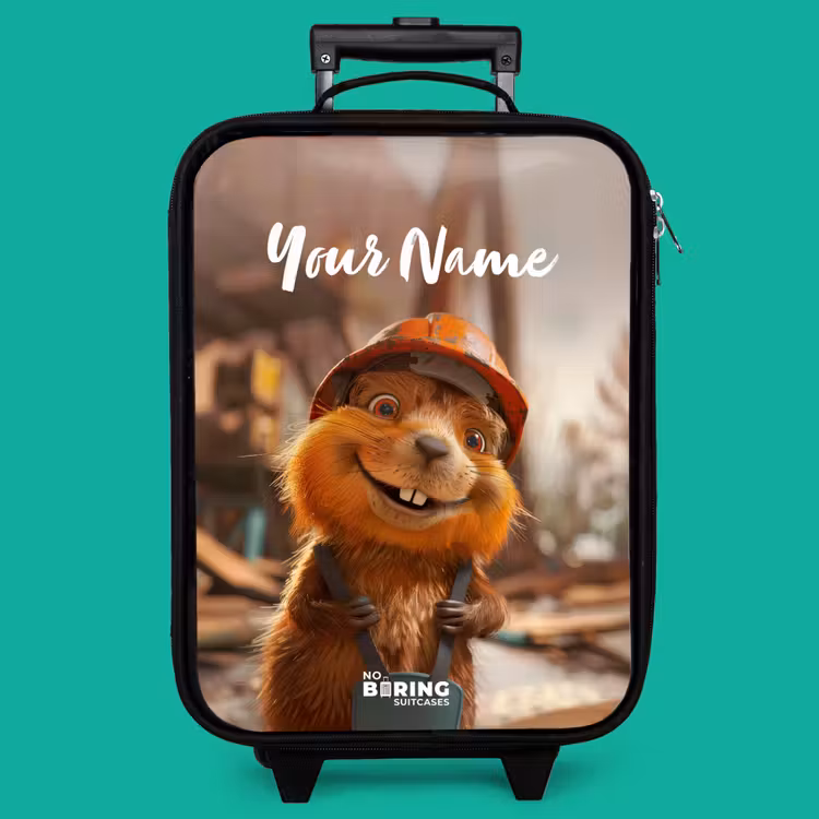 Children's suitcase - Black - Bertus Construction Beaver — 4