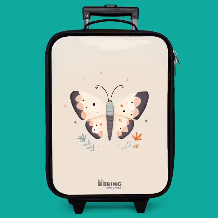 Children's suitcase - Butterfly in neutral pastel colors — 4