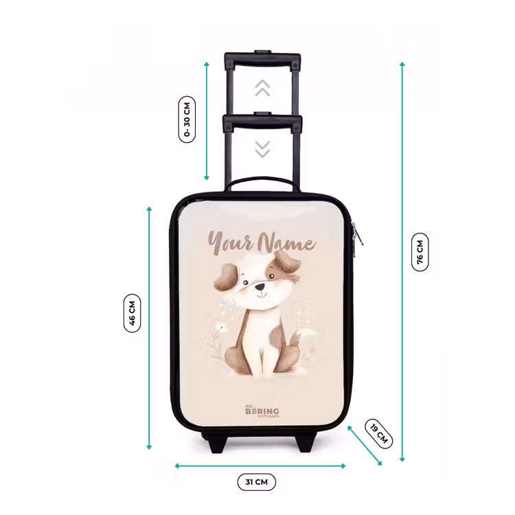 Children's suitcase - Dog in the colors brown and beige — 3