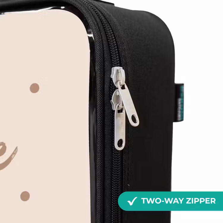 Children's suitcase - Dog puppy surrounded by brown dots — 6