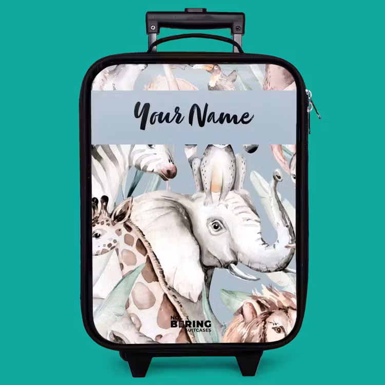 Children's suitcase - Jungle in Light Colors — 4
