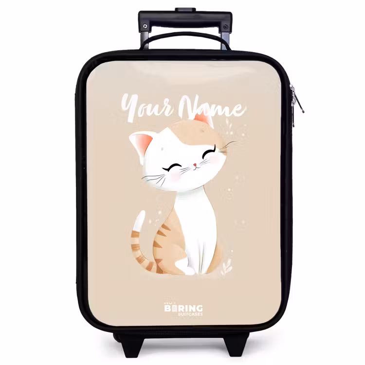 Children's suitcase - Kitten in the colors beige and white — 1