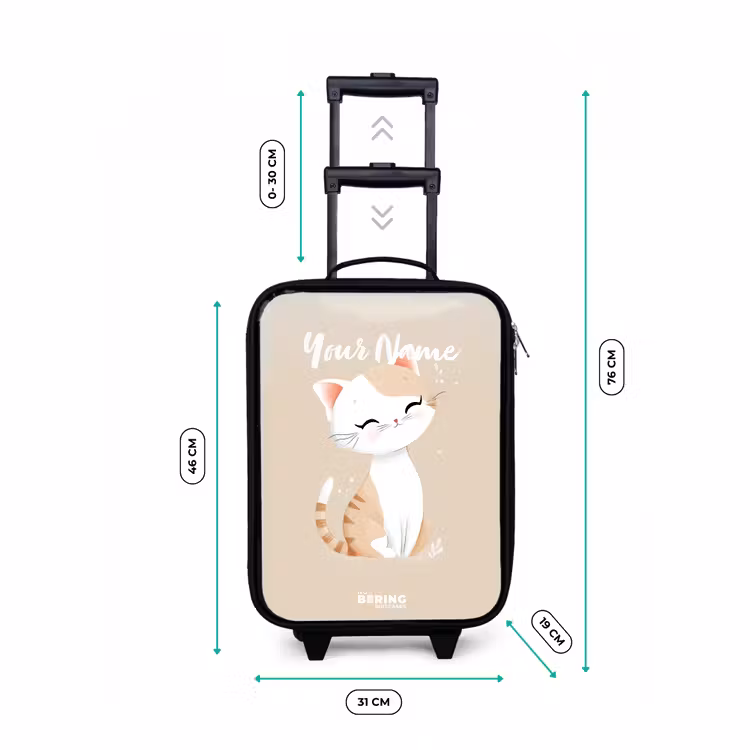 Children's suitcase - Kitten in the colors beige and white — 3
