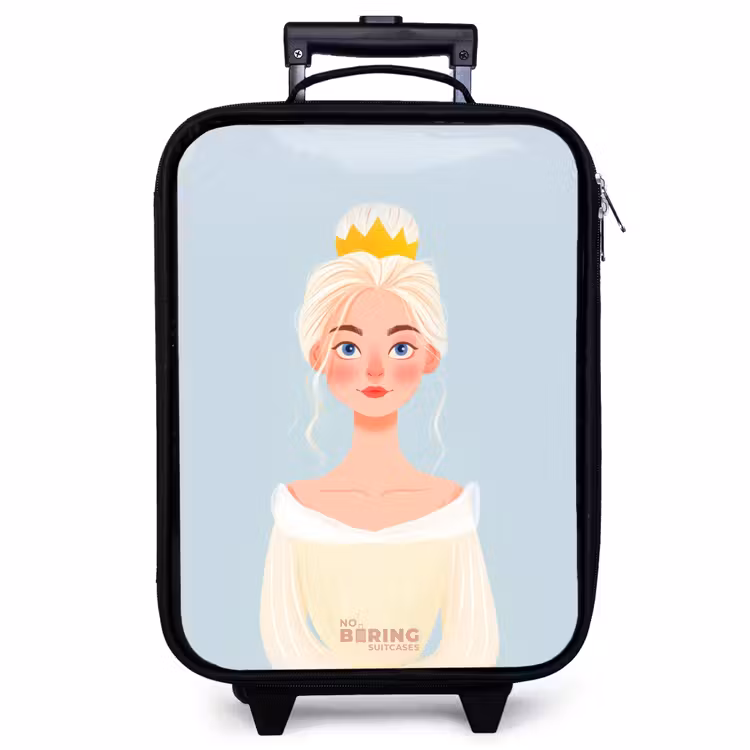 Children's suitcase - Princess with a golden crown - Blue — 1