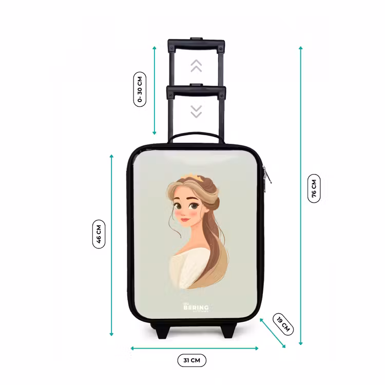 Children's suitcase - Princess with a tiara - Green — 3