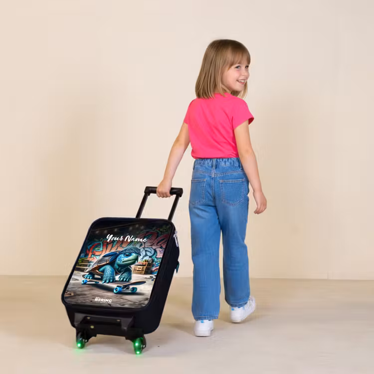 Children's suitcase - Skater turtle — 2