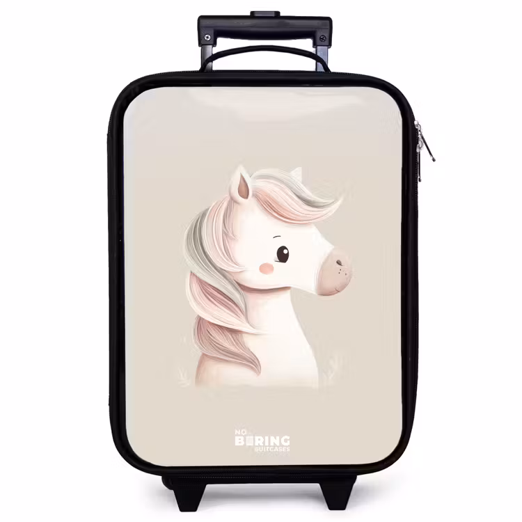 Children's suitcase - Pony in pink pastel colors — 1