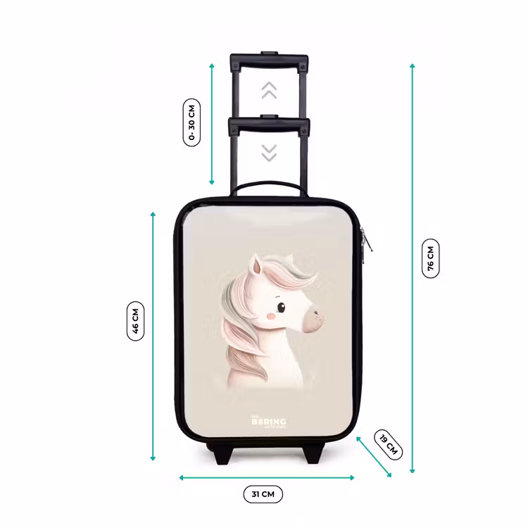 Children's suitcase - Pony in pink pastel colors — 3