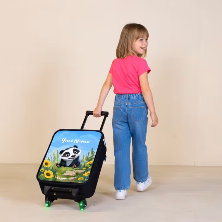 Children's suitcase - Black - William raccoon — 2