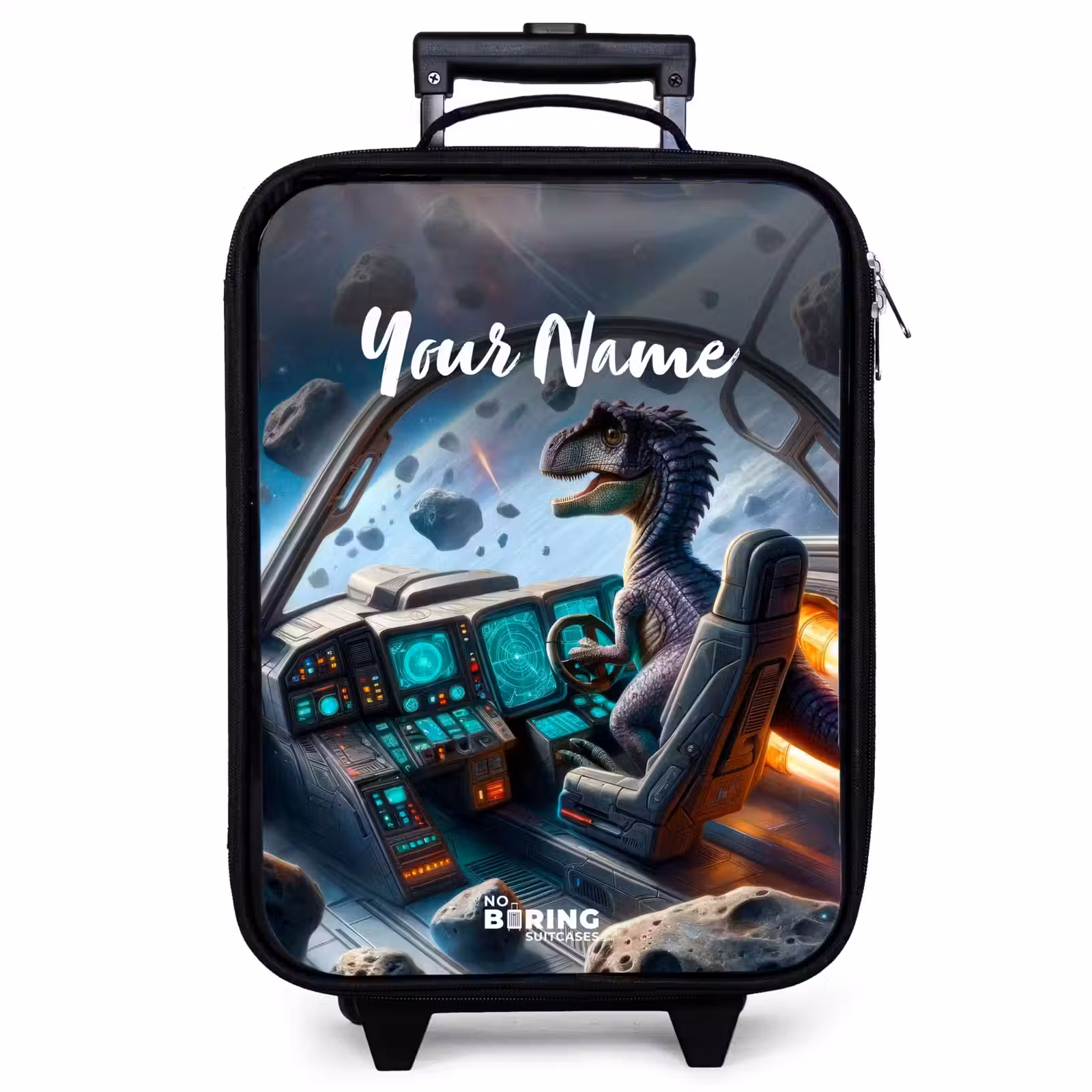 Children's suitcase with name - Astrodino — 1