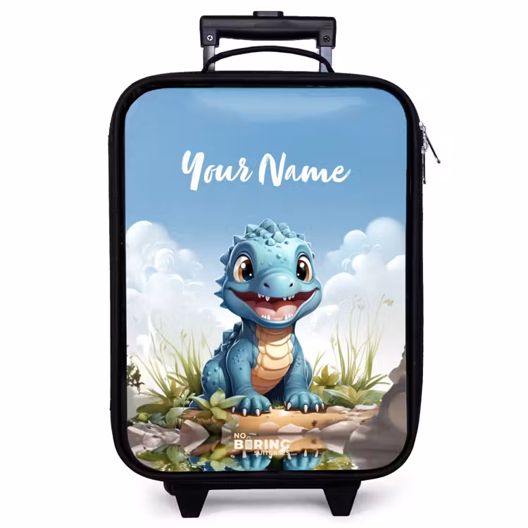 Children's suitcase with name - Darius Dino — 1