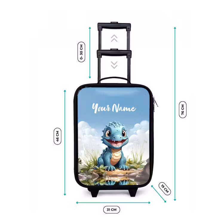 Children's suitcase with name - Darius Dino — 3