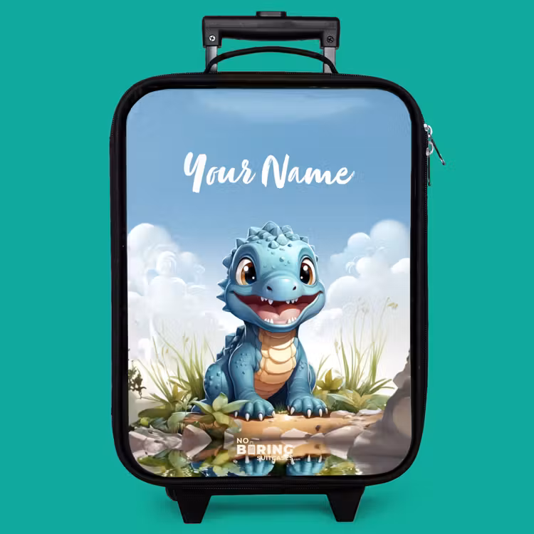 Children's suitcase with name - Darius Dino — 4