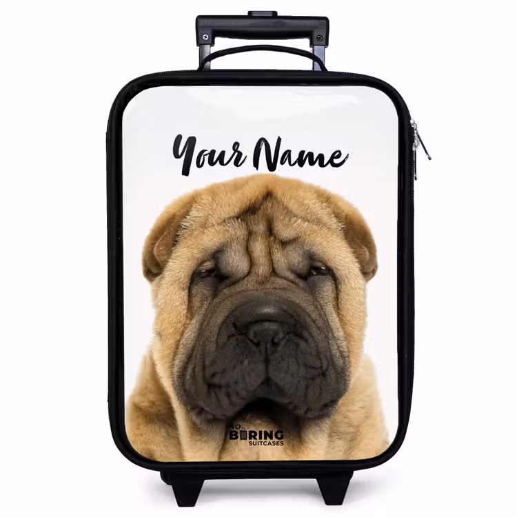 Children's suitcase - Black - Dog with Angry Head — 1