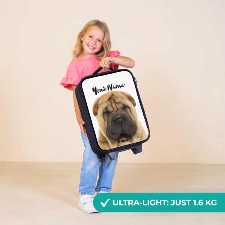 Children's suitcase - Black - Dog with Angry Head — 5